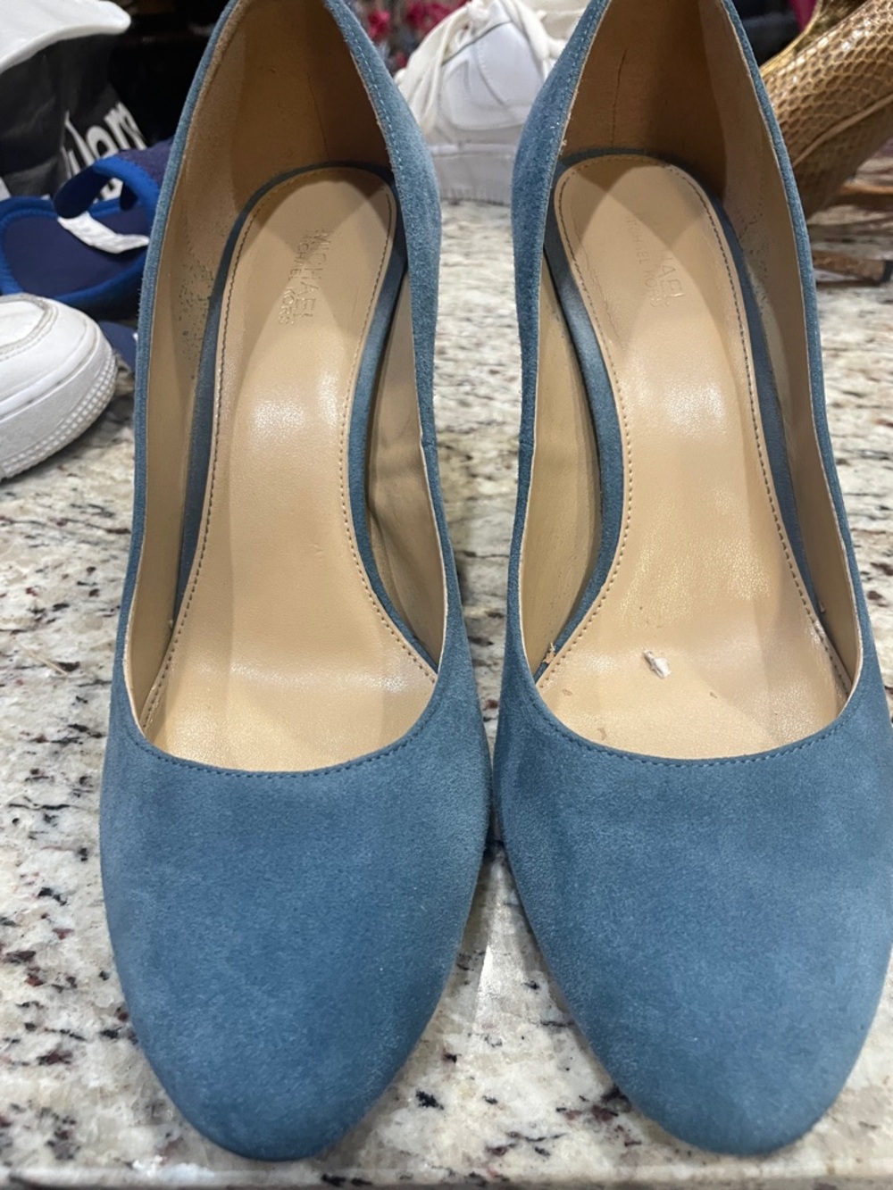 MICHAEL Michael Kors Light Blue Suede Pumps